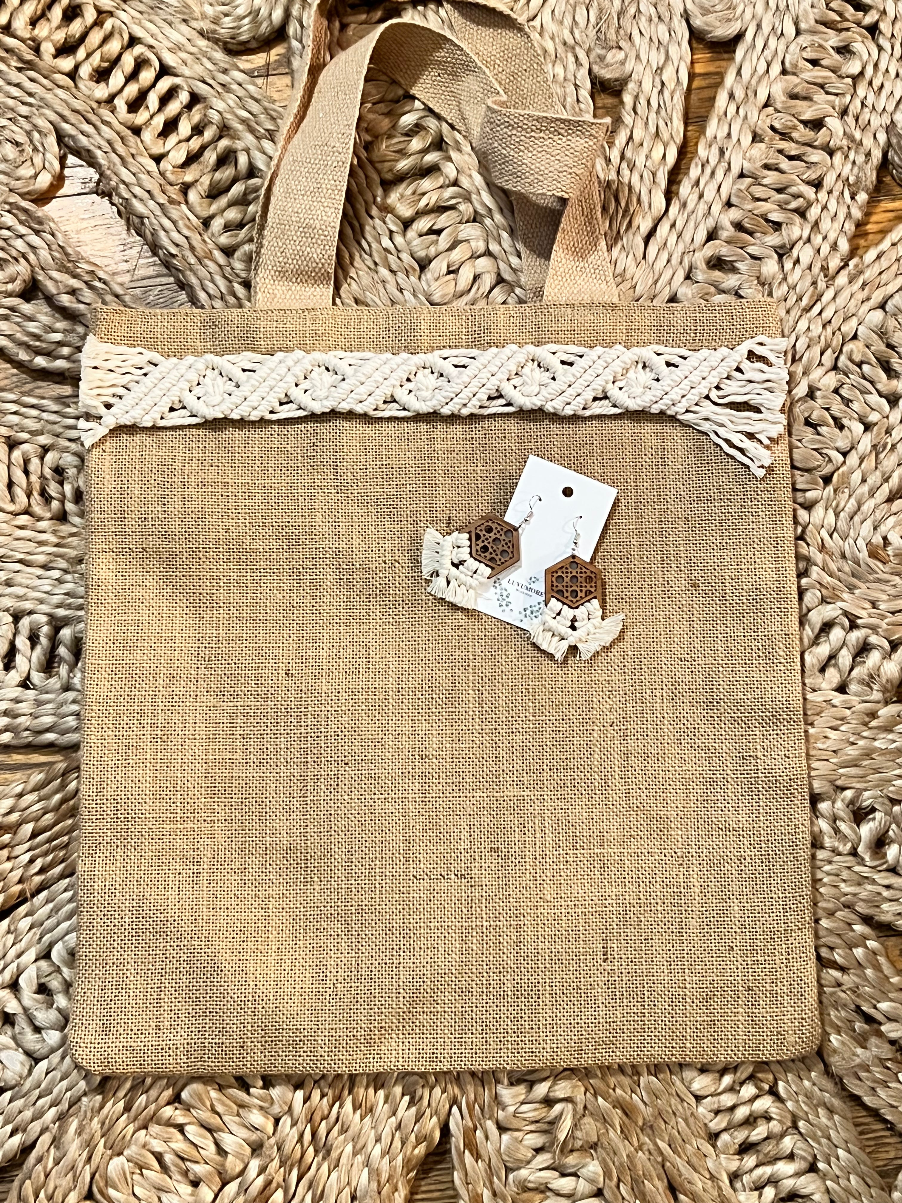 Jute Tote Bag 15” X 16”