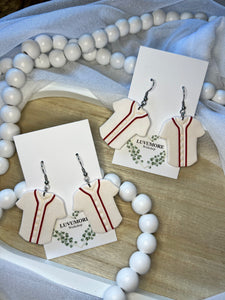Baseball Jersey Earrings