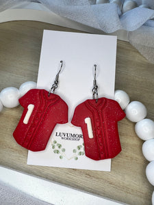 Baseball Jersey Earrings